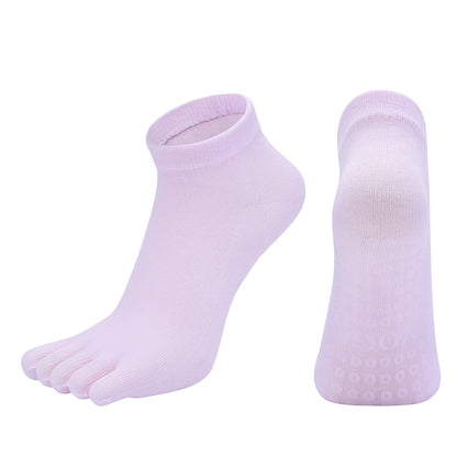 Pięciopalcowe Skarpety Antypoślizgowe do Jogi i Pilatesu – Bawełna Premium (Rozmiar 35-42)