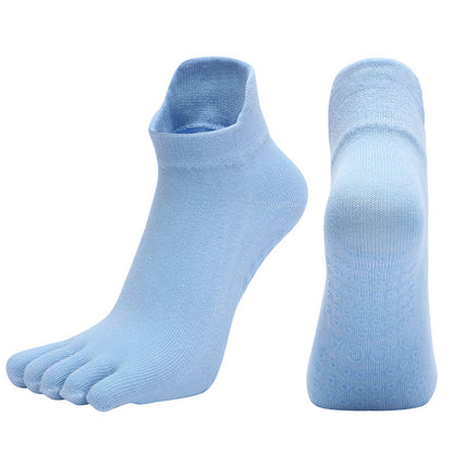 Pięciopalcowe Skarpety Antypoślizgowe do Jogi i Pilatesu – Bawełna Premium (Rozmiar 35-42)
