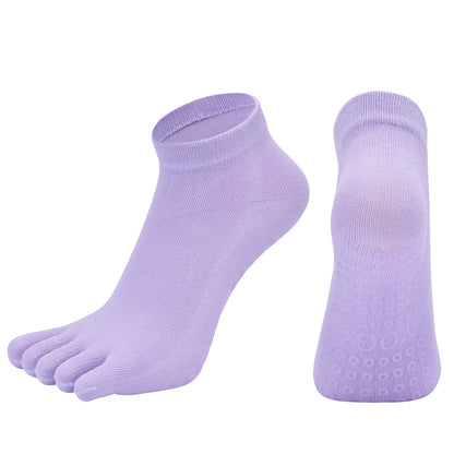 Pięciopalcowe Skarpety Antypoślizgowe do Jogi i Pilatesu – Bawełna Premium (Rozmiar 35-42)