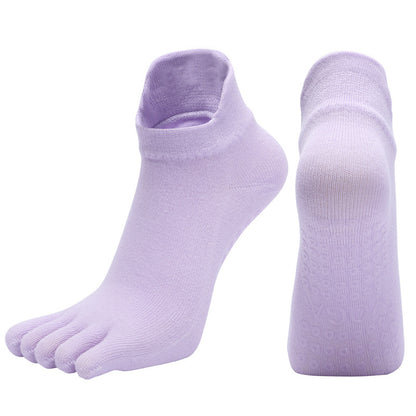 Pięciopalcowe Skarpety Antypoślizgowe do Jogi i Pilatesu – Bawełna Premium (Rozmiar 35-42)