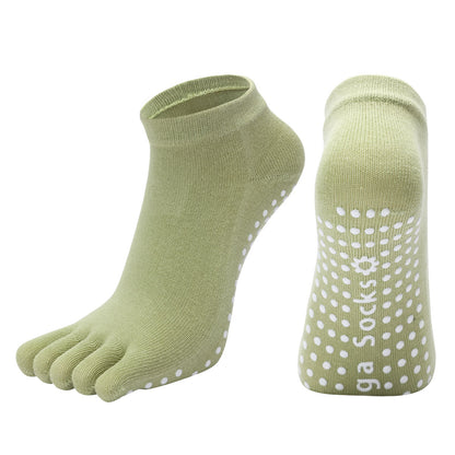 Pięciopalcowe Skarpety Antypoślizgowe do Jogi i Pilatesu – Bawełna Premium (Rozmiar 35-42)