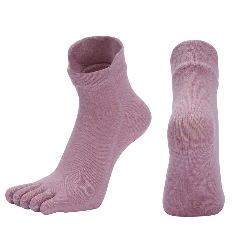 Pięciopalcowe Skarpety Antypoślizgowe do Jogi i Pilatesu – Bawełna Premium (Rozmiar 35-42)