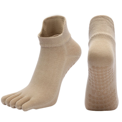 Pięciopalcowe Skarpety Antypoślizgowe do Jogi i Pilatesu – Bawełna Premium (Rozmiar 35-42)