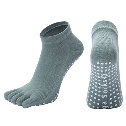 Pięciopalcowe Skarpety Antypoślizgowe do Jogi i Pilatesu – Bawełna Premium (Rozmiar 35-42)