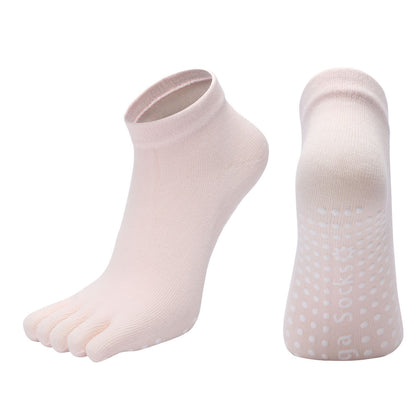 Pięciopalcowe Skarpety Antypoślizgowe do Jogi i Pilatesu – Bawełna Premium (Rozmiar 35-42)