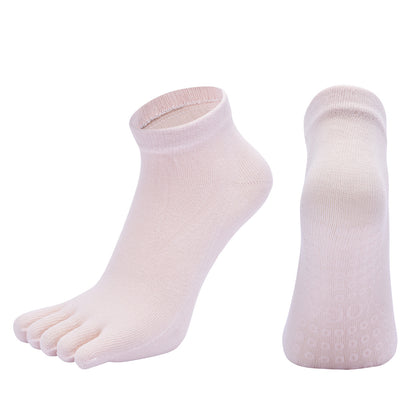 Pięciopalcowe Skarpety Antypoślizgowe do Jogi i Pilatesu – Bawełna Premium (Rozmiar 35-42)
