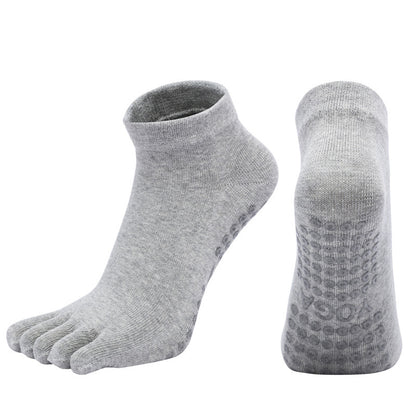 Pięciopalcowe Skarpety Antypoślizgowe do Jogi i Pilatesu – Bawełna Premium (Rozmiar 35-42)