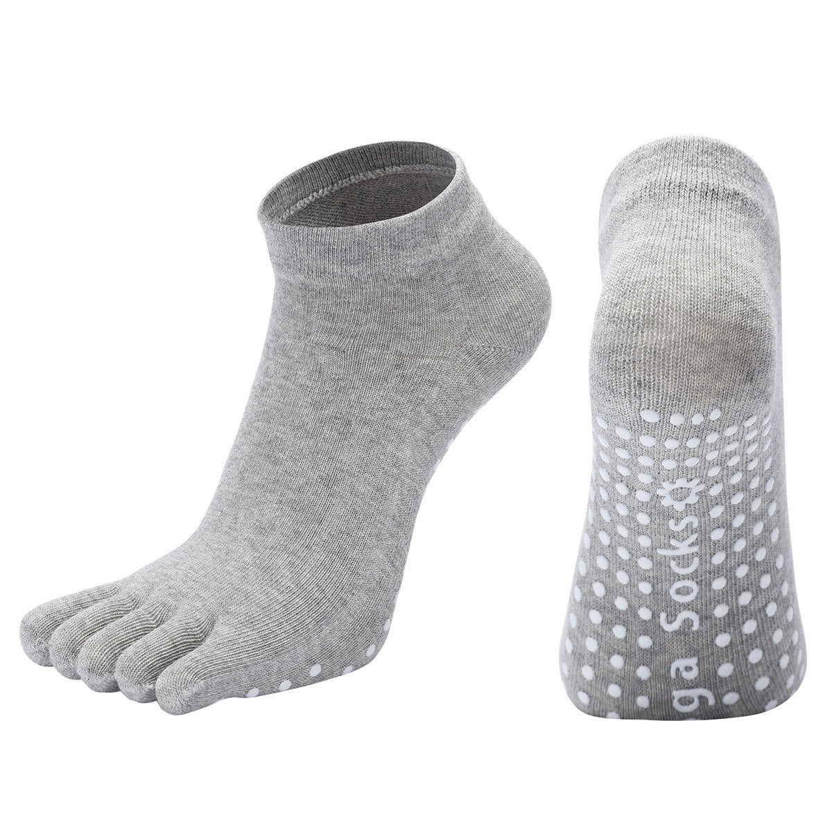 Pięciopalcowe Skarpety Antypoślizgowe do Jogi i Pilatesu – Bawełna Premium (Rozmiar 35-42)
