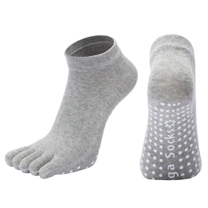 Pięciopalcowe Skarpety Antypoślizgowe do Jogi i Pilatesu – Bawełna Premium (Rozmiar 35-42)
