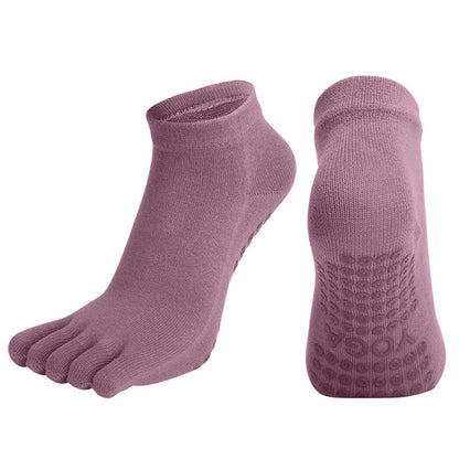 Pięciopalcowe Skarpety Antypoślizgowe do Jogi i Pilatesu – Bawełna Premium (Rozmiar 35-42)