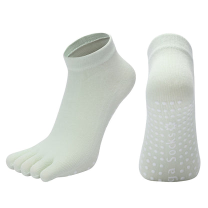 Pięciopalcowe Skarpety Antypoślizgowe do Jogi i Pilatesu – Bawełna Premium (Rozmiar 35-42)