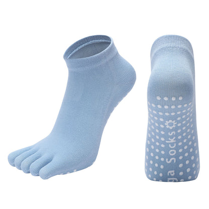 Pięciopalcowe Skarpety Antypoślizgowe do Jogi i Pilatesu – Bawełna Premium (Rozmiar 35-42)