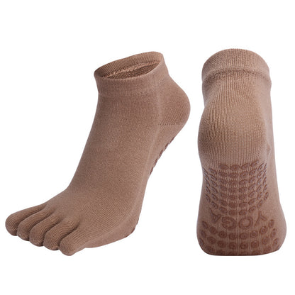Pięciopalcowe Skarpety Antypoślizgowe do Jogi i Pilatesu – Bawełna Premium (Rozmiar 35-42)