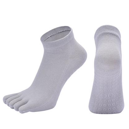 Pięciopalcowe Skarpety Antypoślizgowe do Jogi i Pilatesu – Bawełna Premium (Rozmiar 35-42)
