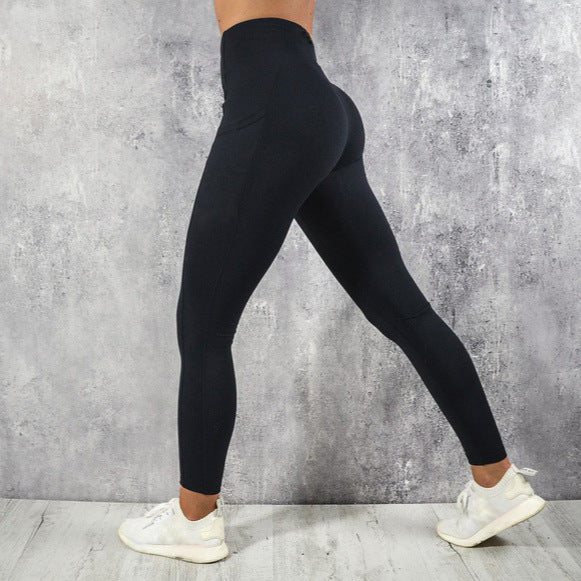 Damskie Leginsy Sportowe High-Waist z Kieszenią na Telefon – Push-Up Slim Fit
