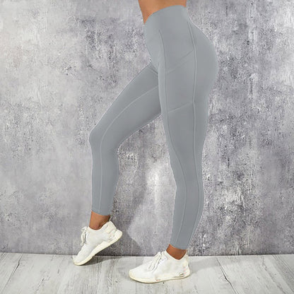 Damskie Leginsy Sportowe High-Waist z Kieszenią na Telefon – Push-Up Slim Fit