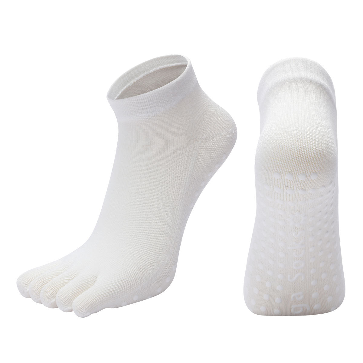 Pięciopalcowe Skarpety Antypoślizgowe do Jogi i Pilatesu – Bawełna Premium (Rozmiar 35-42)