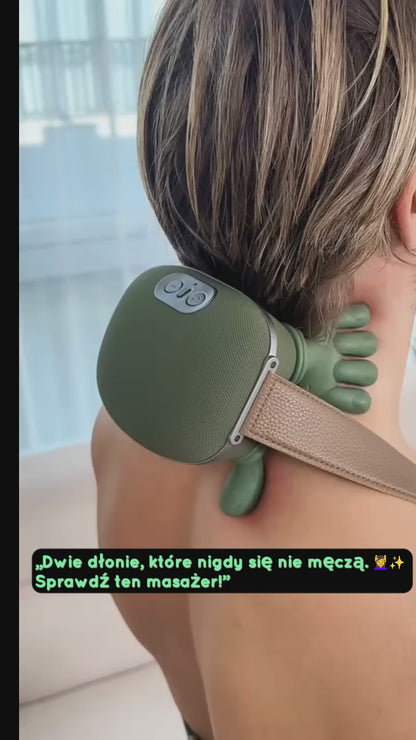 Inteligentny Masażer Karku i Ramion 4D z Symulacją Dotyku Dłoni – Relaks i Ulga w Bólu